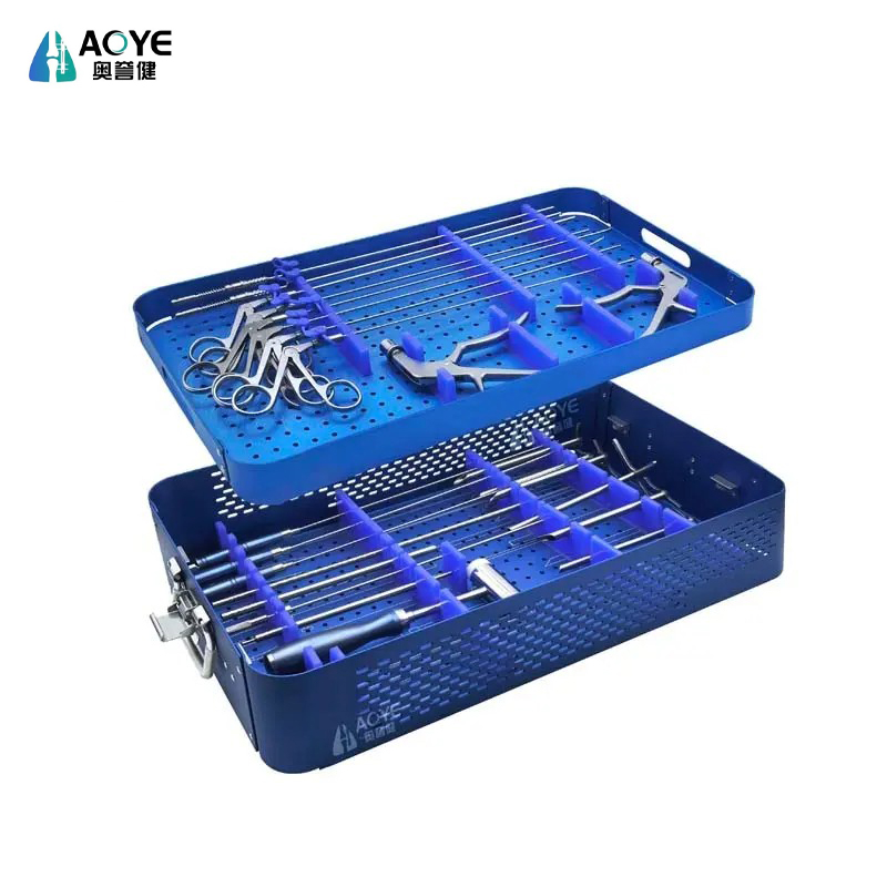 Conjunto de instrumentos para cirurgia de disco intervertebral monoportal | Coluna Minimamente Invasiva
